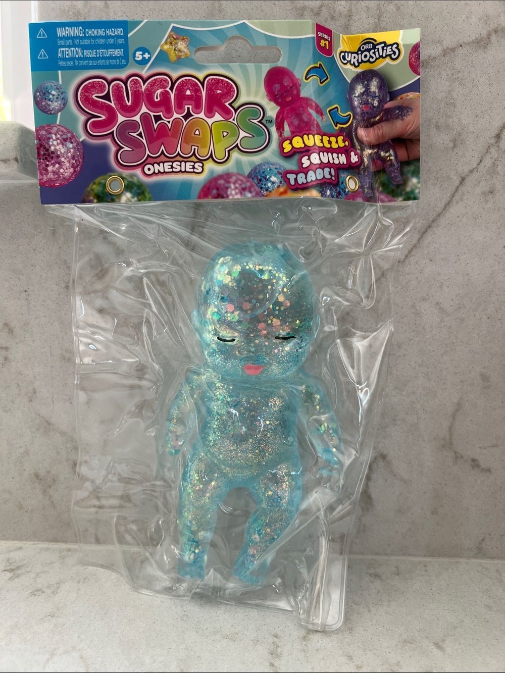 Sugar Swaps  Baby Squishy - Blue glitter